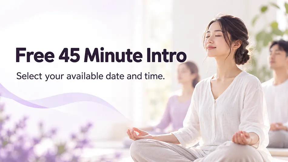 Free 45-minute meditation introduction at Santa Clara Meditation with a peaceful guided meditation session.