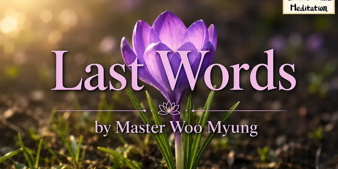 🌼☁️ Last Words – Wisdom Poem by Master Woo Myung | Santa Clara Meditation