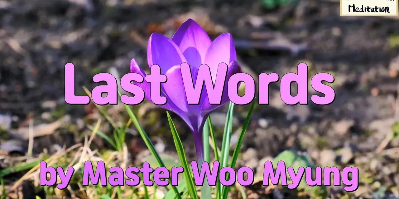 🌼☁️ Last Words – Wisdom Poem by Master Woo Myung | Santa Clara Meditation
