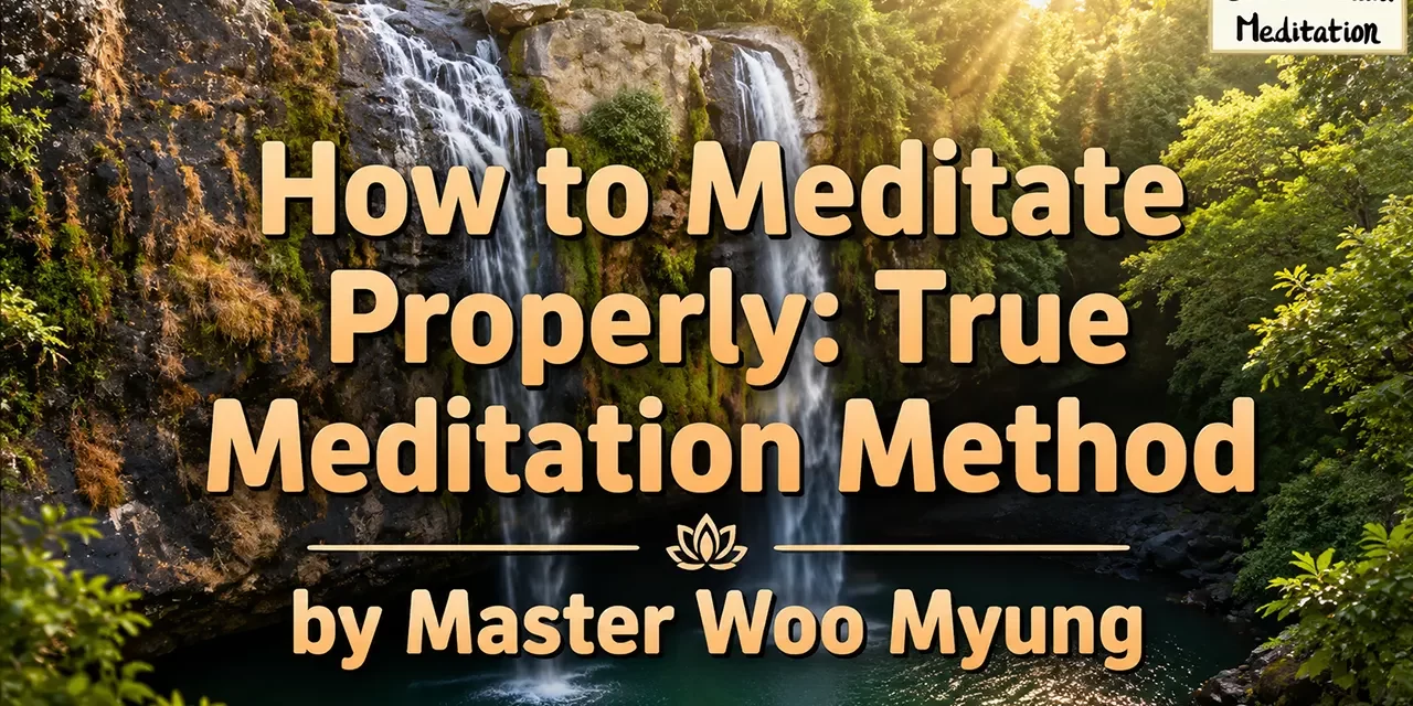 🧘♀️ How to Meditate Properly: True Meditation Method | Master Woo Myung | Santa Clara Meditation