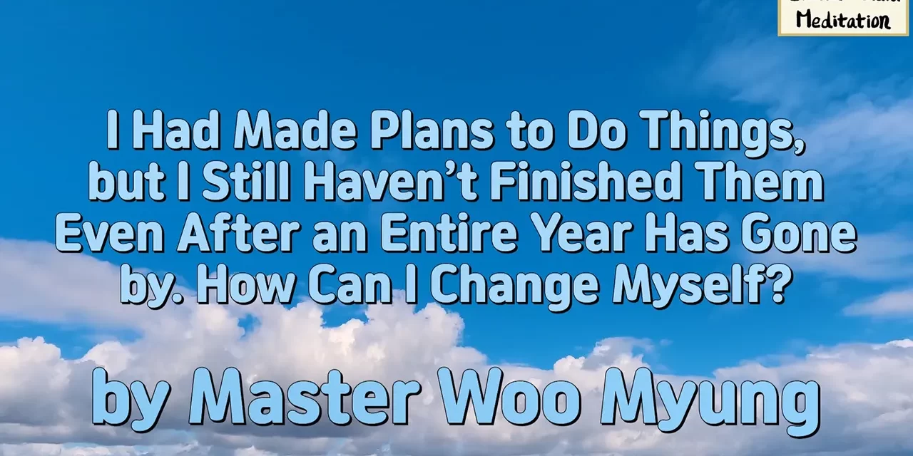 🔄 I Had Made Plans to Do Things, but I Still Haven’t Finished Them Even After an Entire Year Has Gone by. How Can I Change Myself? | Master Woo Myung
