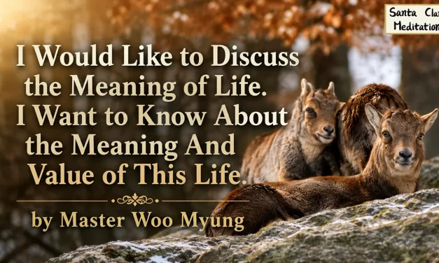 🌟 I Would Like to Discuss the Meaning of Life. I Want to Know About the Meaning And Value of This Life. | Master Woo Myung | Santa Clara Meditation
