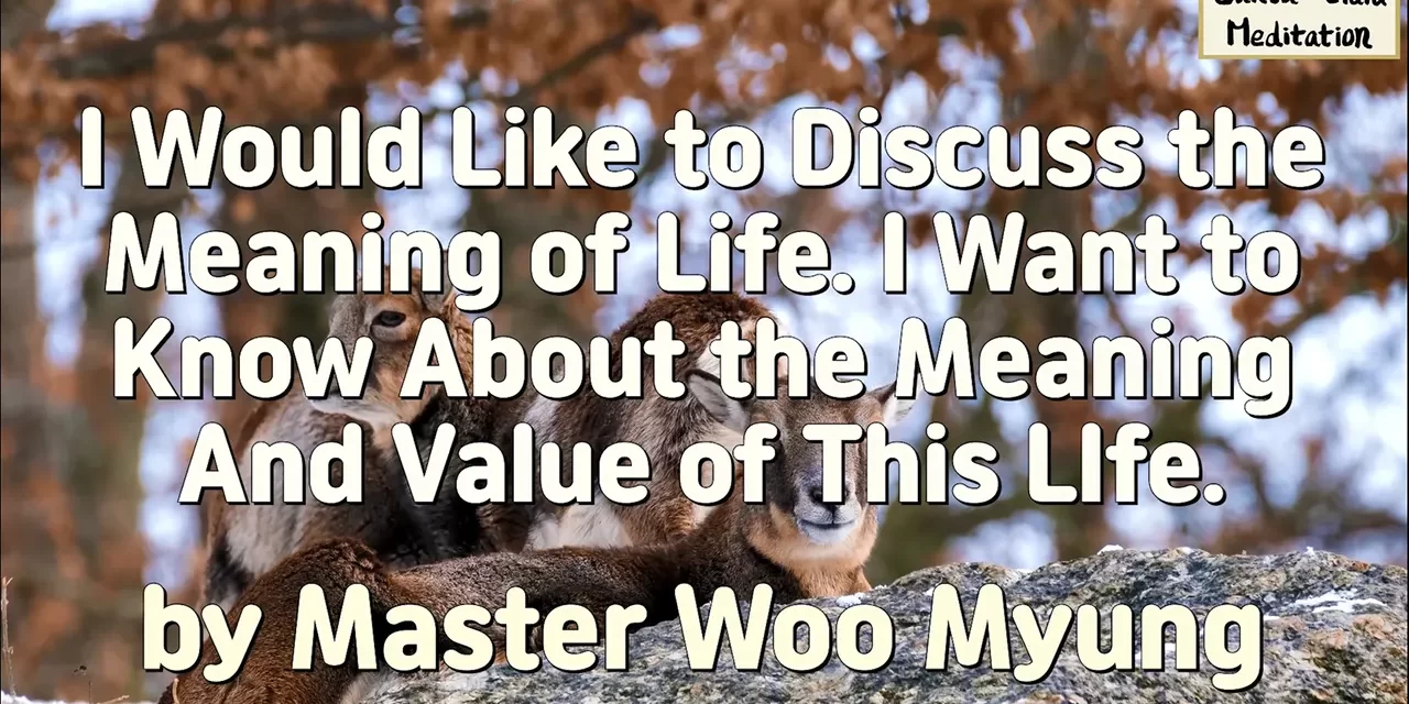 🌟 I Would Like to Discuss the Meaning of Life. I Want to Know About the Meaning And Value of This Life. | Master Woo Myung | Santa Clara Meditation