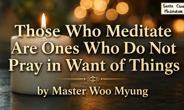 🙏 Those Who Meditate Are Ones Who Do Not Pray in Want of Things | Master Woo Myung | Santa Clara Meditation