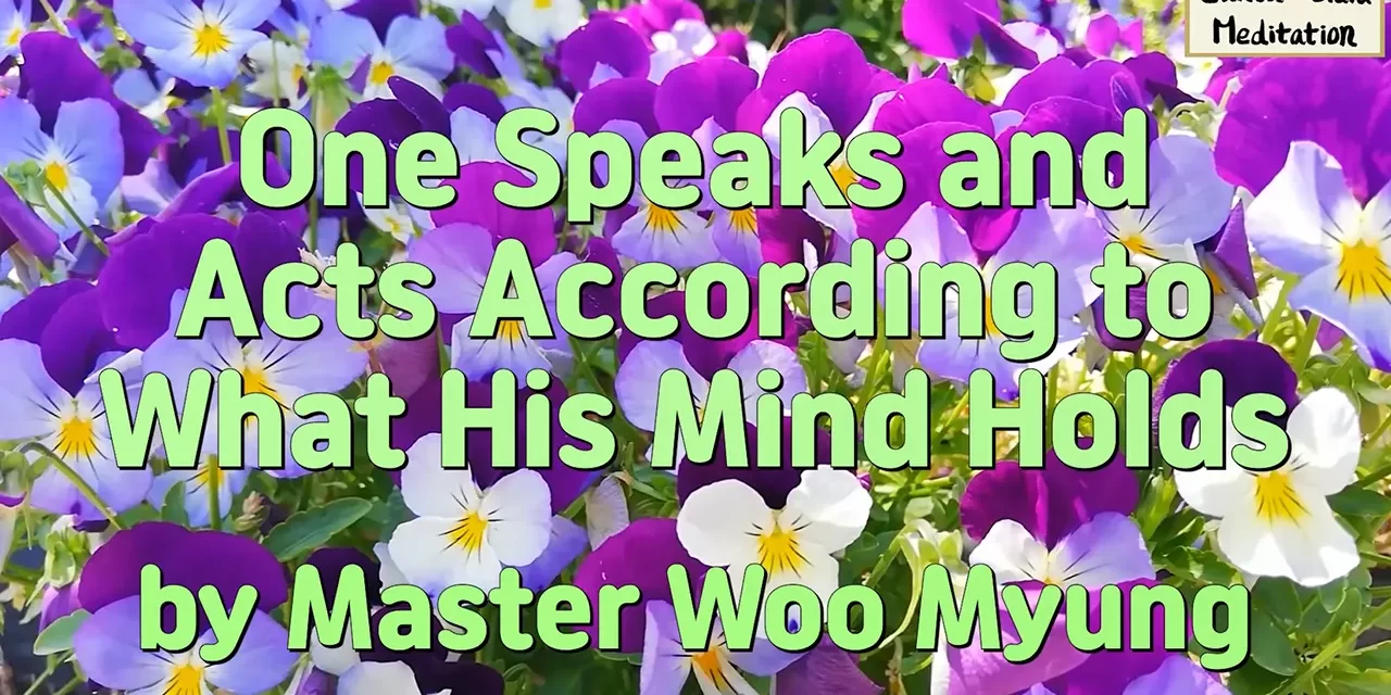 🧩 One Speaks and Acts According to What His Mind Holds | Master Woo Myung | Santa Clara Meditation