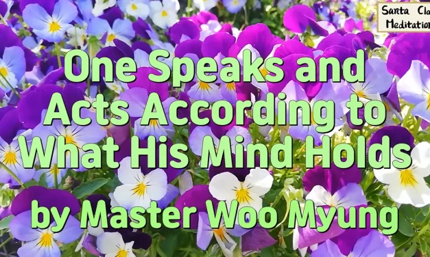 🧩 One Speaks and Acts According to What His Mind Holds | Master Woo Myung | Santa Clara Meditation