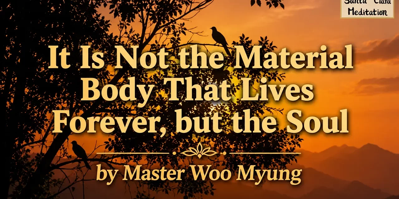 π It Is Not the Material Body That Lives Forever, but the Soul β Master Woo Myung | Santa Clara Meditation