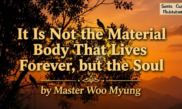🌠 It Is Not the Material Body That Lives Forever, but the Soul – Master Woo Myung | Santa Clara Meditation