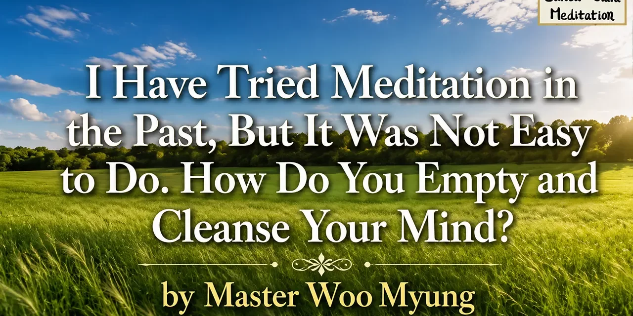 🧘 I Have Tried Meditation in the Past, But It Was Not Easy to Do. How Do You Empty and Cleanse Your Mind? | Master Woo Myung