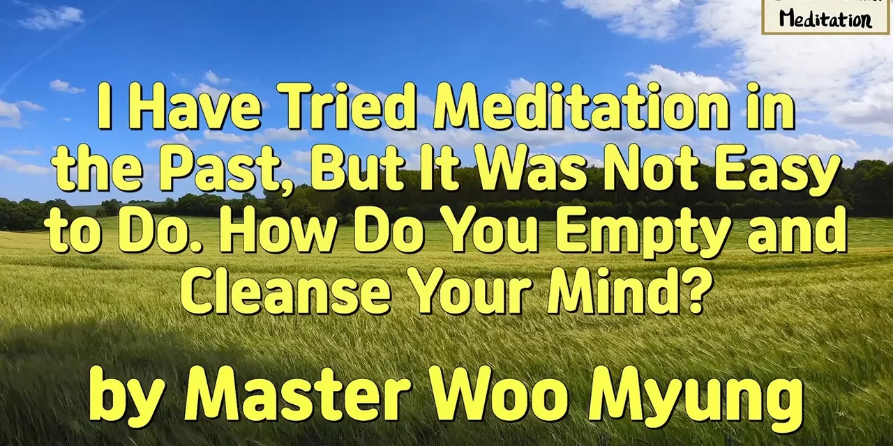 🧘 I Have Tried Meditation in the Past, But It Was Not Easy to Do. How Do You Empty and Cleanse Your Mind? | Master Woo Myung
