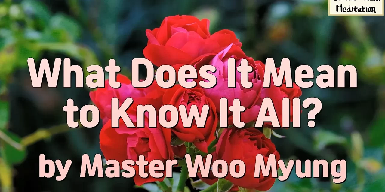 💫 What Does It Mean to Know It All?: wisdom truth without possession | Master Woo Myung | Santa Clara Meditation