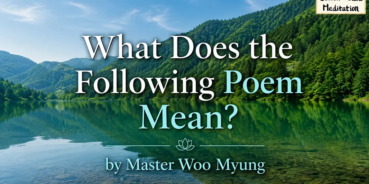 🌤️ WHAT DOES THE FOLLOWING POEM MEAN: TRUE ENLIGHTENMENT AND ONENESS WITH NATURE | MASTER WOO MYUNG | SANTA CLARA MEDITATION