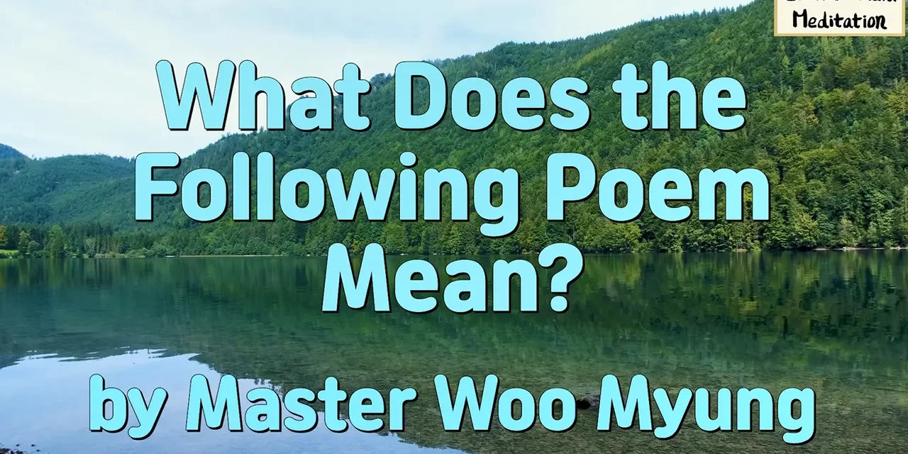 🌤️ WHAT DOES THE FOLLOWING POEM MEAN: TRUE ENLIGHTENMENT AND ONENESS WITH NATURE | MASTER WOO MYUNG | SANTA CLARA MEDITATION