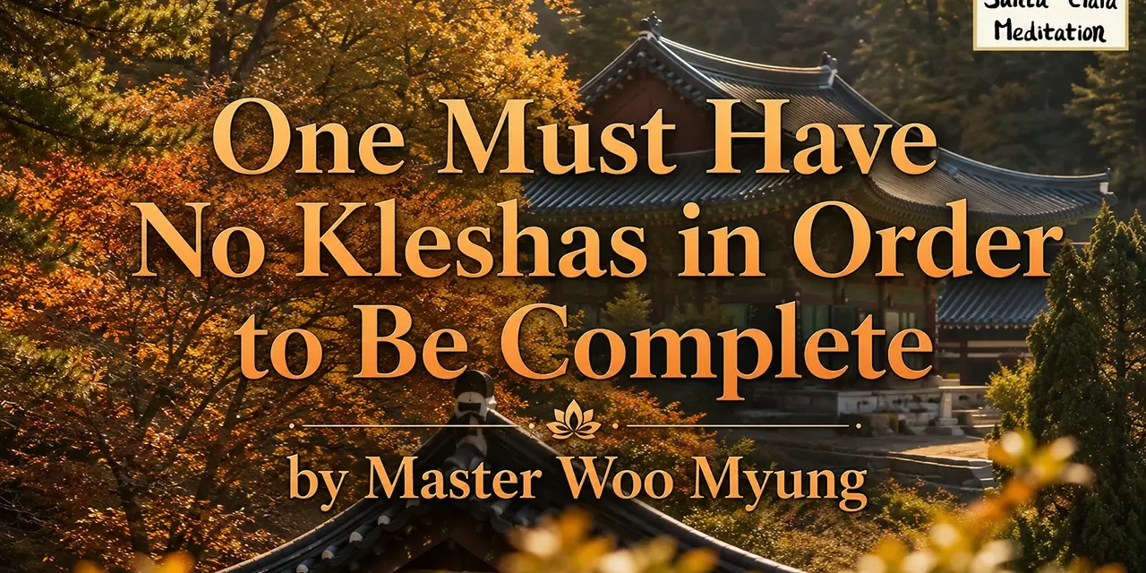 π One Must Have No Kleshas in Order to Be Complete: Becoming the Energy and Light of the Creator | Master Woo Myung | Santa Clara Meditation