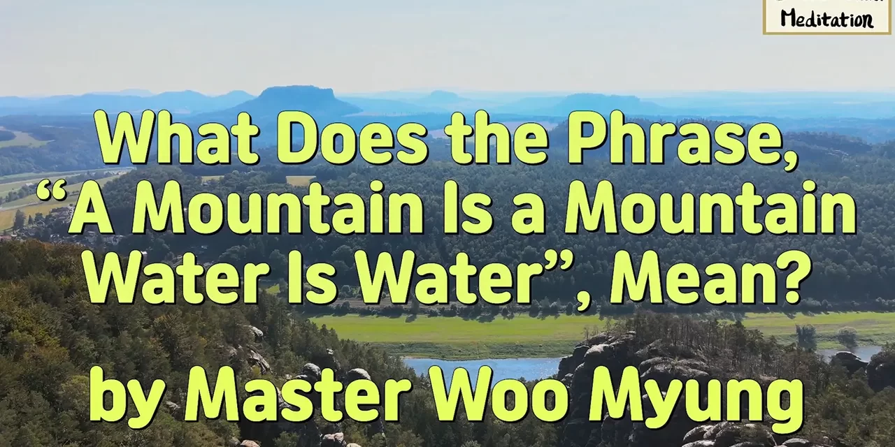 🌌 What Does the Phrase, “A Mountain Is a Mountain, Water Is Water”, Mean?: unity of nature truth | Master Woo Myung | Santa Clara Meditation