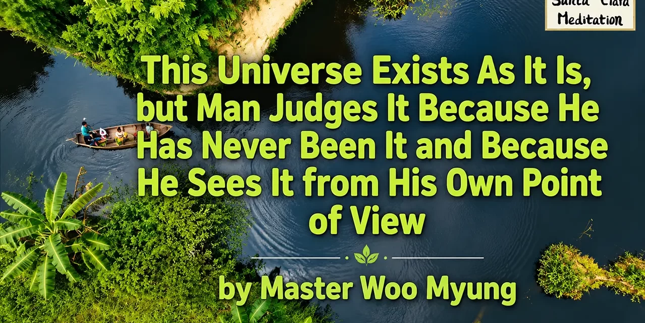 🌌 This Universe Exists As It Is, but Man Judges It Because He Has Never Been It and Because He Sees It from His Own Point of View | Master Woo Myung | Santa Clara Meditation