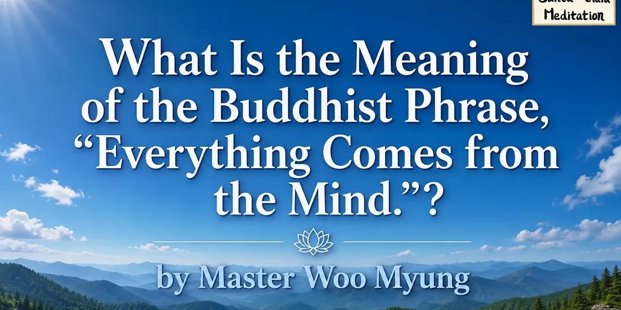🧘 What Is the Meaning of the Buddhist Phrase, “Everything Comes from the Mind.”?: original mind truth buddhism | Master Woo Myung | Santa Clara Meditation