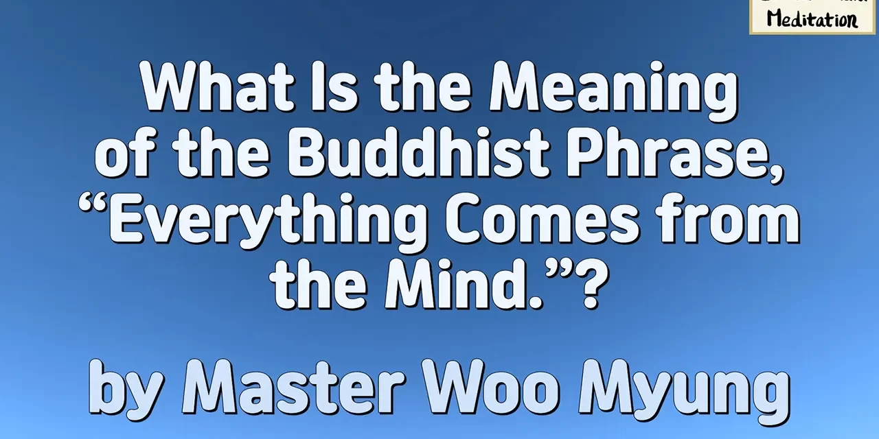 🧘 What Is the Meaning of the Buddhist Phrase, “Everything Comes from the Mind.”?: original mind truth buddhism | Master Woo Myung | Santa Clara Meditation