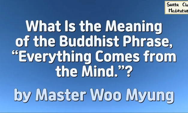 🧘 What Is the Meaning of the Buddhist Phrase, “Everything Comes from the Mind.”?: original mind truth buddhism | Master Woo Myung | Santa Clara Meditation