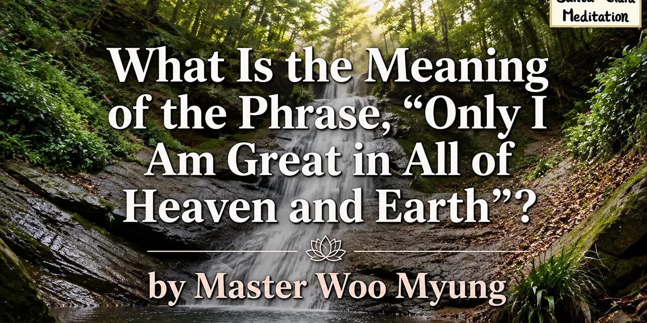 🌠 What Is the Meaning of the Phrase, “Only I Am Great in All of Heaven and Earth”?: universe self truth ego removal | Master Woo Myung | Santa Clara Meditation