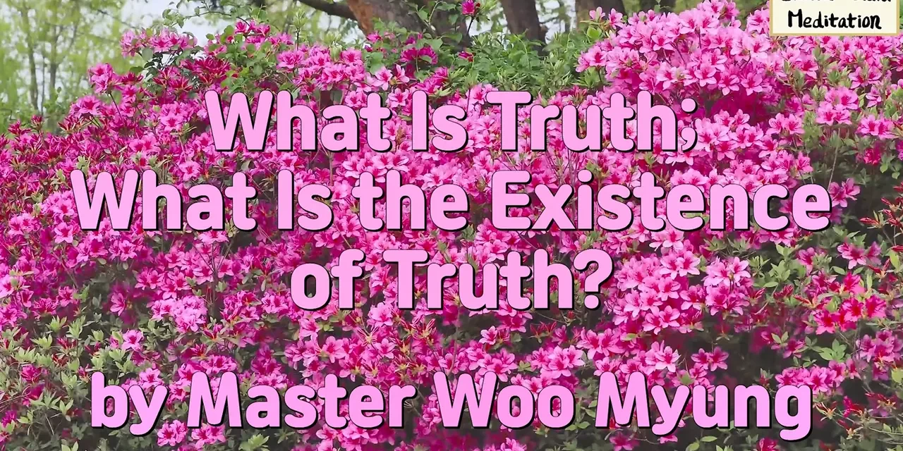 🌠 What Is Truth; What Is the Existence of Truth? | Master Woo Myung | Santa Clara Meditation