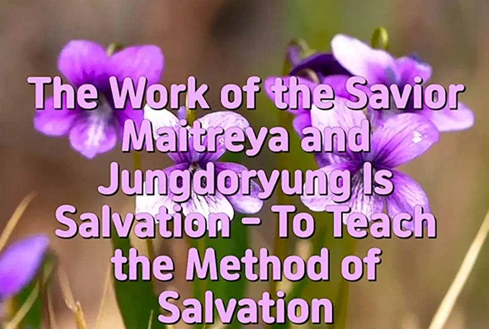 🌍 The Work of the Savior, Maitreya, and Jungdoryung: Teaching the Method of Salvation and Cleansing Sins | Master Woo Myung | Santa Clara Meditation
