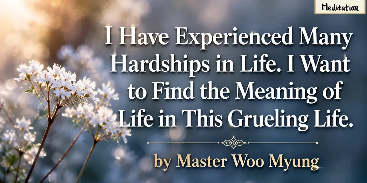 ๐บ I HAVE EXPERIENCED MANY HARDSHIPS IN LIFE. I WANT TO FIND THE MEANING OF LIFE IN THIS GRUELING LIFE. | MASTER WOO MYUNG | SANTA CLARA MEDITATION