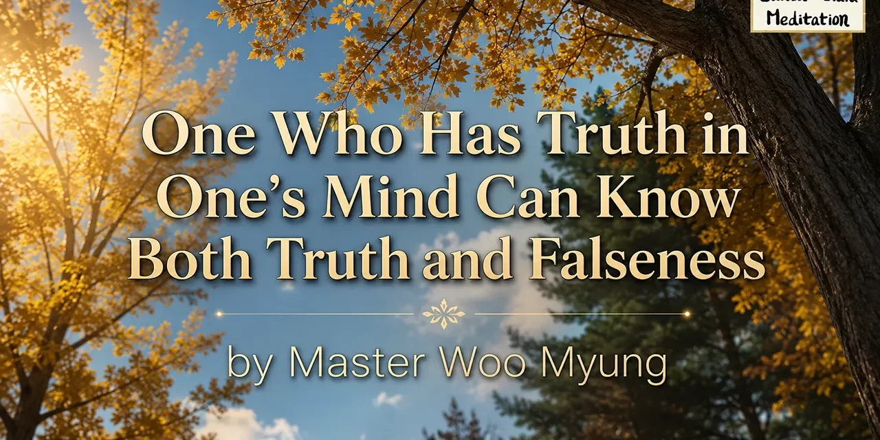 π ONE WHO HAS TRUTH IN ONE’S MIND CAN KNOW BOTH TRUTH AND FALSENESS | MASTER WOO MYUNG | SANTA CLARA MEDITATION