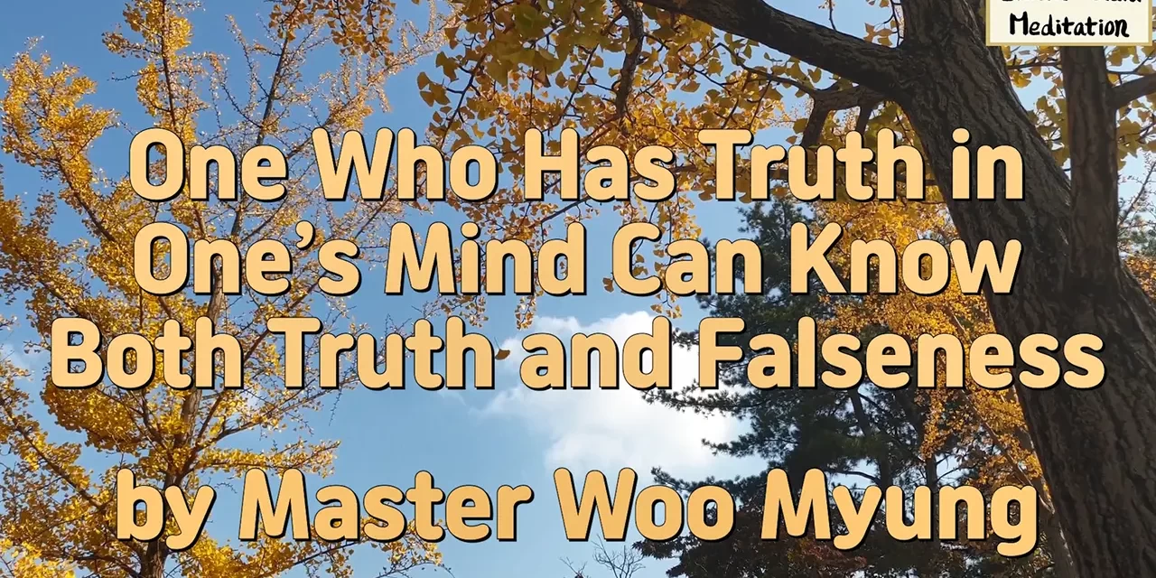 🌟 ONE WHO HAS TRUTH IN ONE’S MIND CAN KNOW BOTH TRUTH AND FALSENESS | MASTER WOO MYUNG | SANTA CLARA MEDITATION