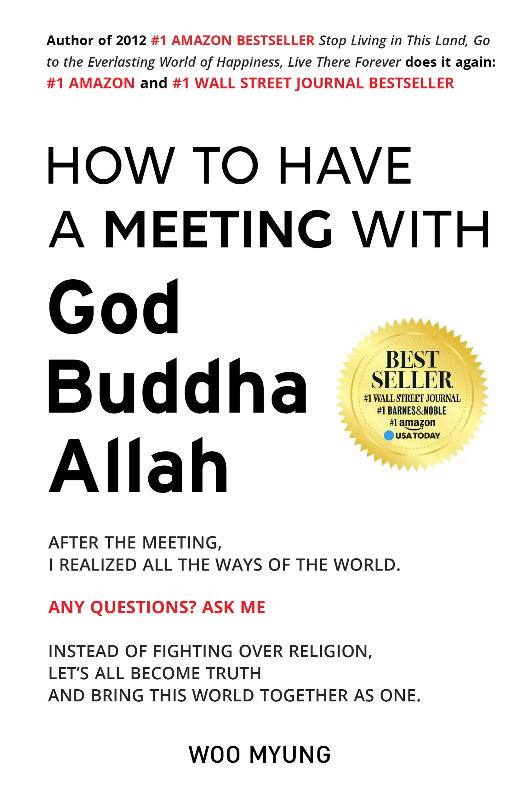 @Book Front Cover for Ebook How to Have a Meeting with God, Buddha, Allah β Master Woo Myung teachings on the mind, truth, and awakening