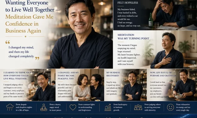 🍣 “WANTING EVERYONE TO LIVE WELL TOGETHER — MEDITATION GAVE ME CONFIDENCE IN BUSINESS AGAIN” | MEDITATION TESTIMONIAL | SANTA CLARA MEDITATION