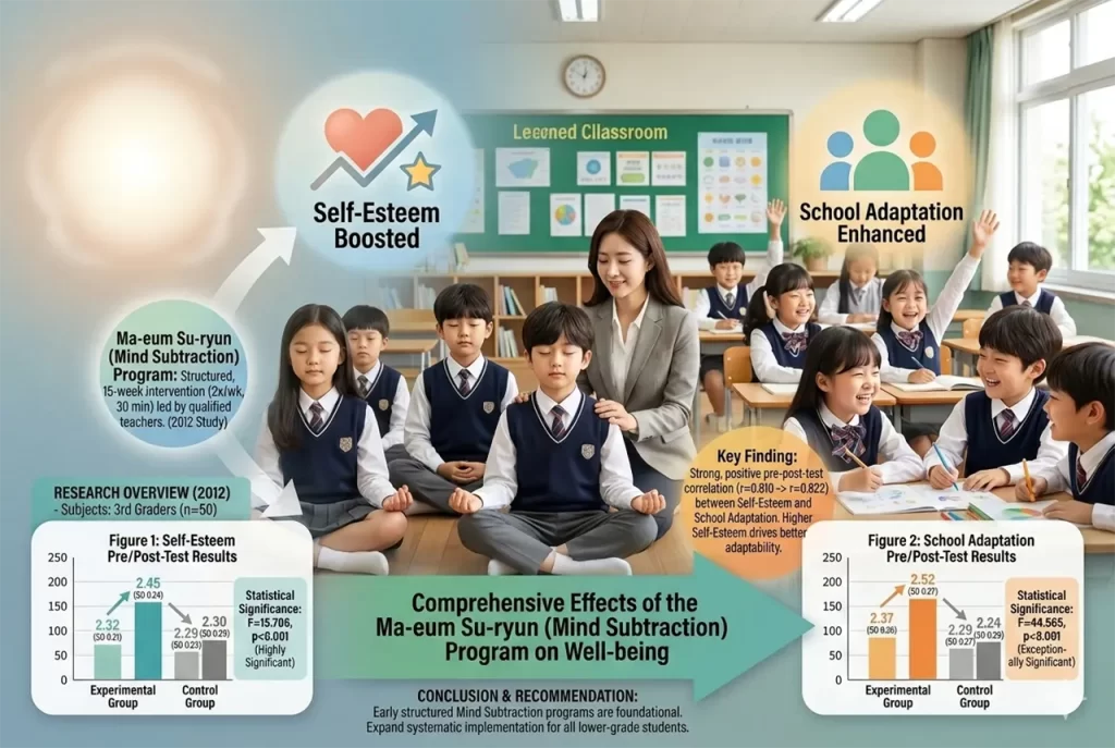 Santa Clara Meditation Master Woo Myung method for child school adjustment study
