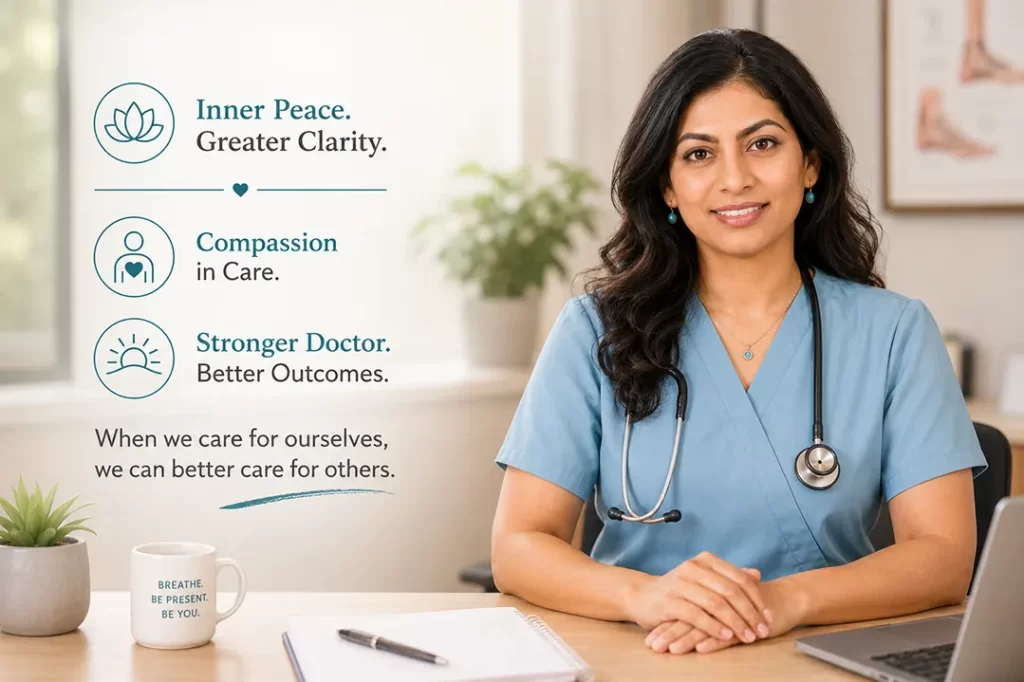 Medical doctor meditation testimonial overcoming physician burnout and healthcare stress through Master Woo Myung meditation at Santa Clara Meditation