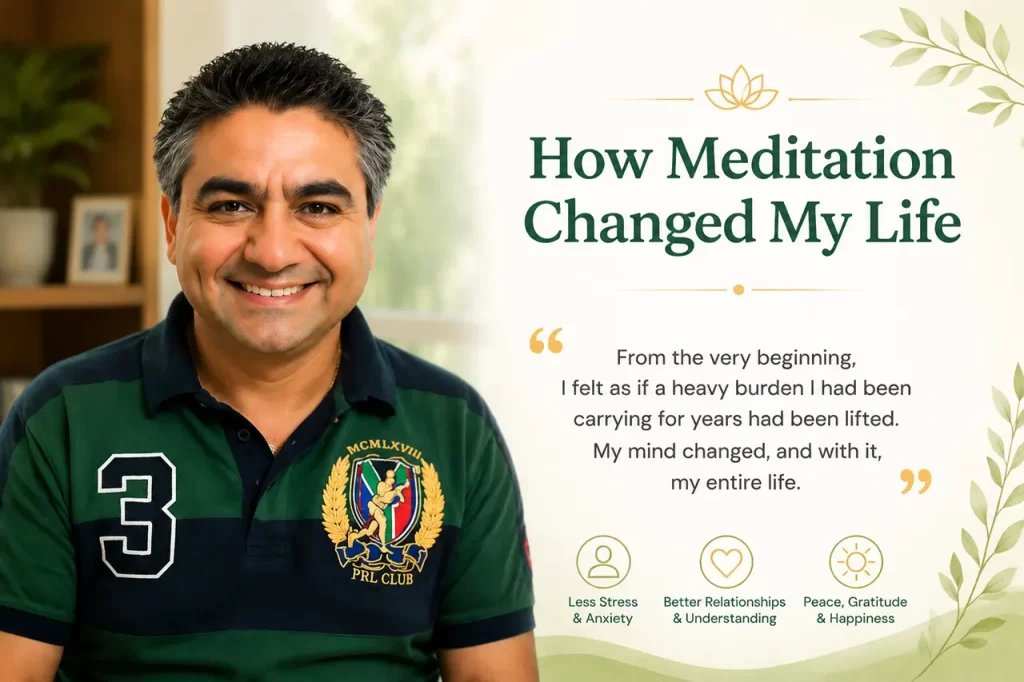 Meditation testimonial about overcoming stress anxiety depression and finding inner peace through meditation