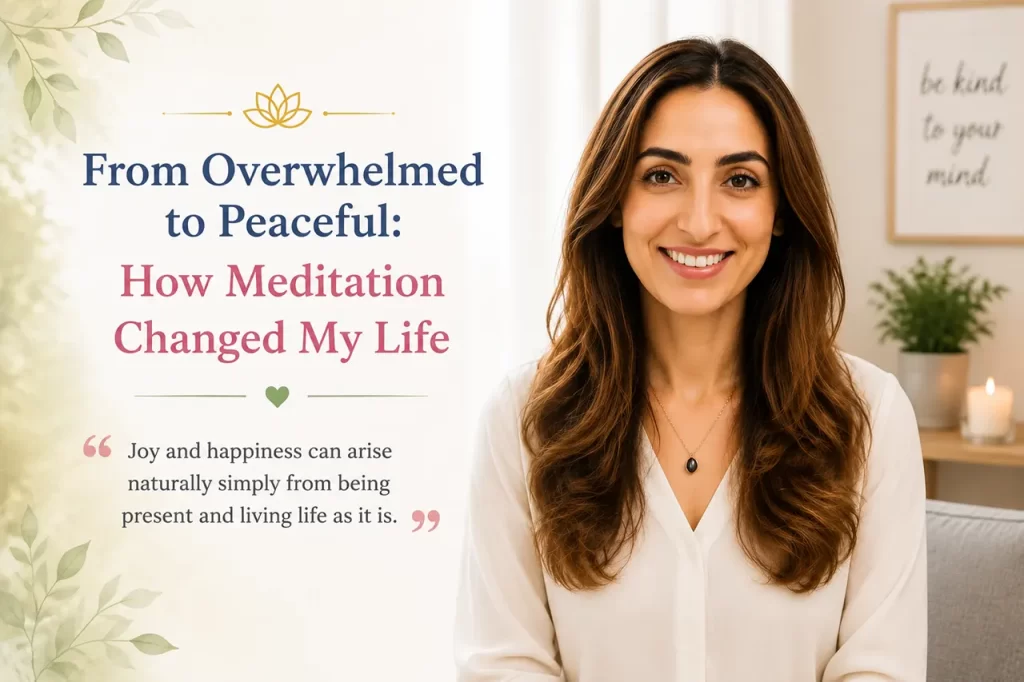 Meditation testimonial about overcoming stress feeling overwhelmed finding mental clarity emotional balance and inner peace through meditation