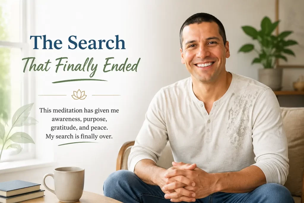 Meditation testimonial about overcoming depression anxiety fear and finding inner peace purpose and gratitude through meditation