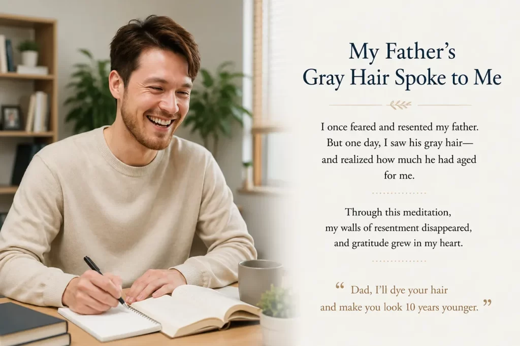 Son shares meditation testimonial about healing his relationship with his father through gratitude forgiveness and Master Woo Myung meditation