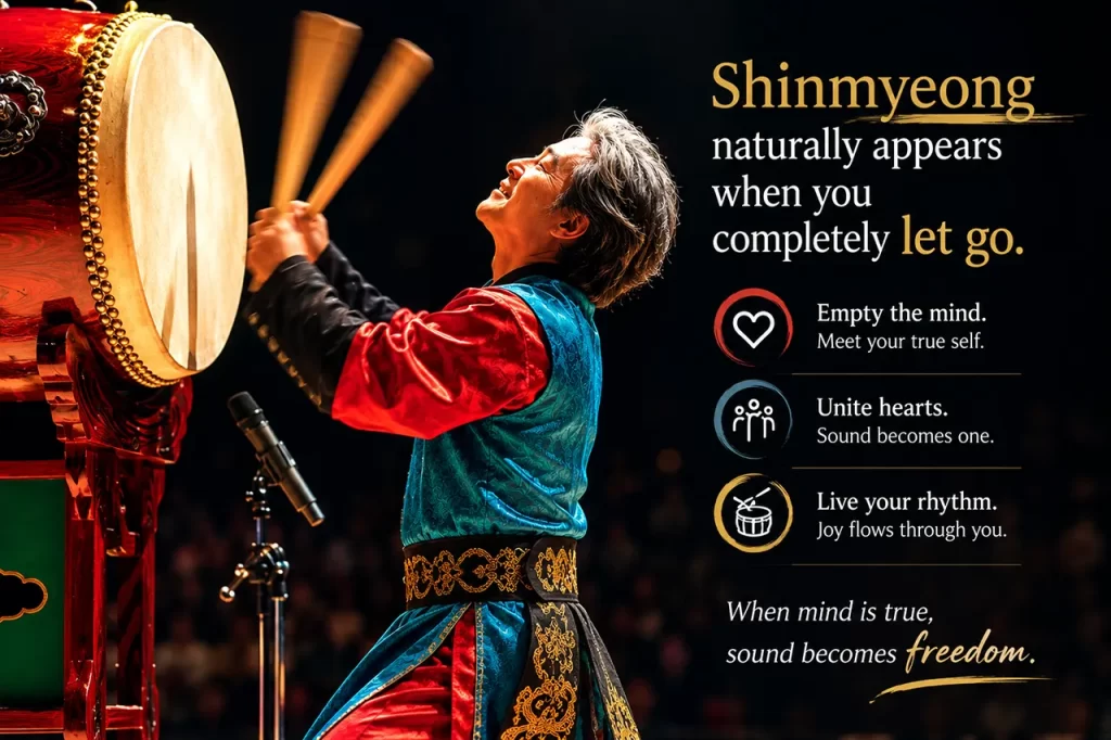 Traditional Korean musician meditation testimonial about discovering true shinmyeong through Master Woo Myung meditation method at Santa Clara Meditation