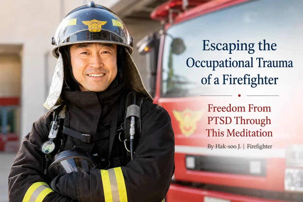 Firefighter meditation testimonial about overcoming PTSD trauma insomnia fear and emotional stress through Master Woo Myung meditation at Santa Clara Meditation