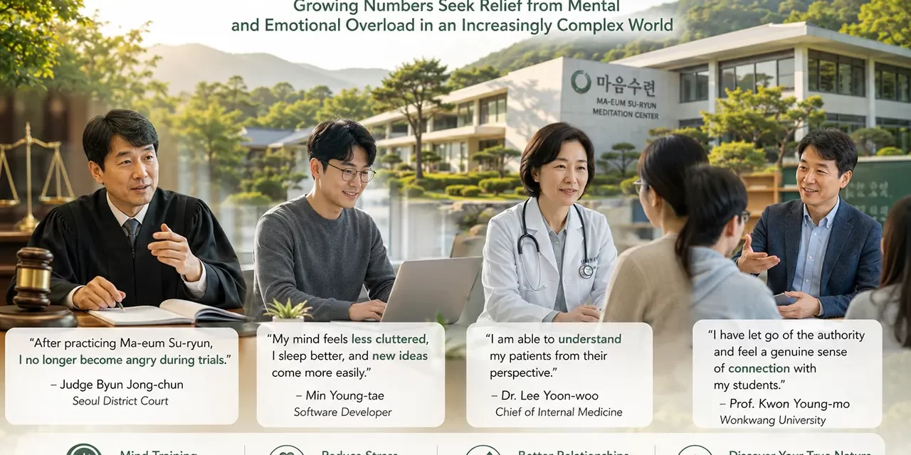 🌿 “UPGRADE YOUR MIND” — WEEKLY CHOSUN REPORTS GROWING INTEREST IN MA-EUM SU-RYUN | SANTA CLARA MEDITATION