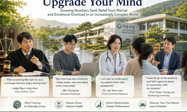 🌿 “UPGRADE YOUR MIND” — WEEKLY CHOSUN REPORTS GROWING INTEREST IN MA-EUM SU-RYUN | SANTA CLARA MEDITATION
