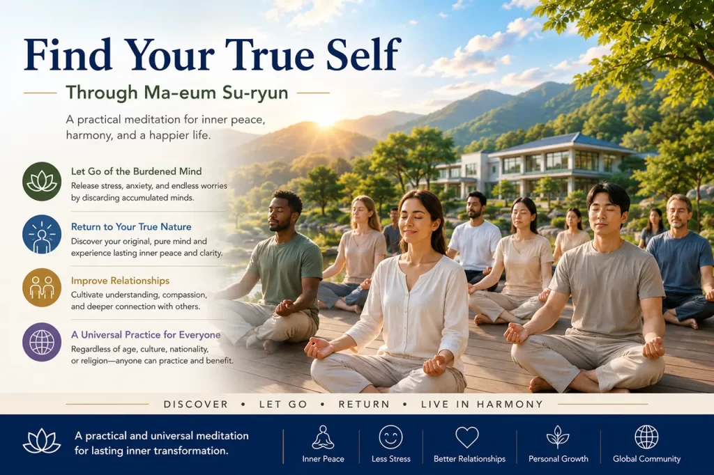 Participants reflecting on life experiences and finding emotional healing through meditation and self-reflection