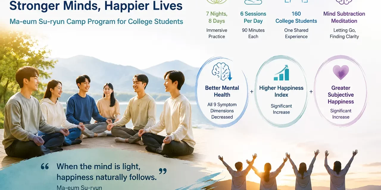 😊 MA-EUM SU-RYUN IMPROVES COLLEGE STUDENTS’ MENTAL HEALTH AND HAPPINESS | SANTA CLARA MEDITATION