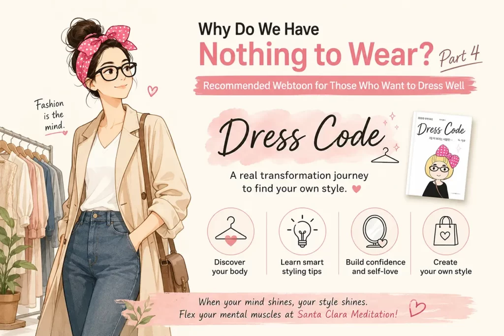 Cartoonist Chon Kye-young's Dress Code webtoon illustrating that fashion is about the mind and confidence
