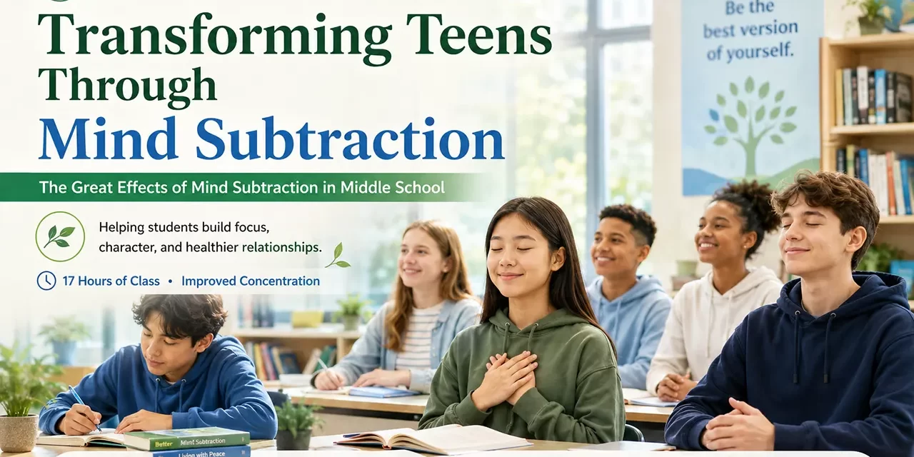 🏫 Transforming Teens: The Great Effects of Mind Subtraction in Middle School | Santa Clara Meditation