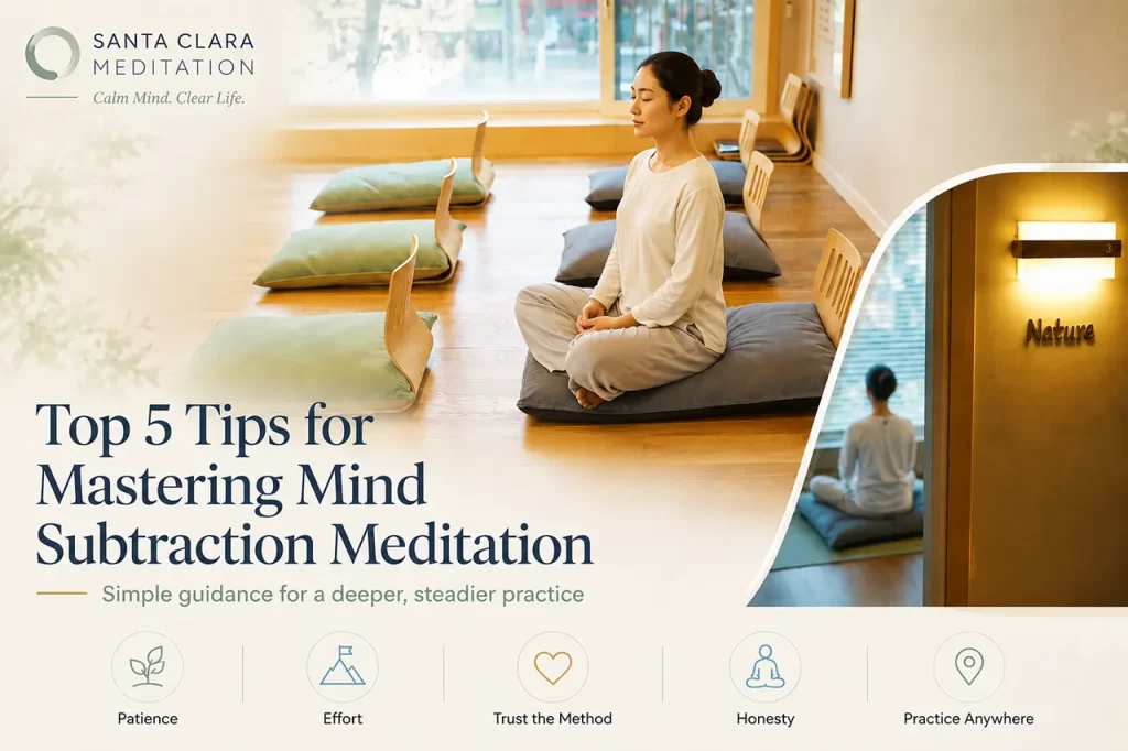 A person practicing mindfulness and letting go of stress in their daily life