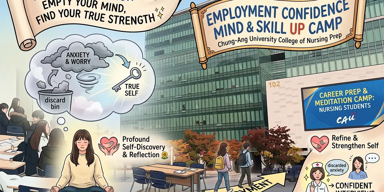 ✨ Chung-Ang University College of Nursing Holds Mind Subtraction Meditation-Based Employment Support Camp | Santa Clara Meditation
