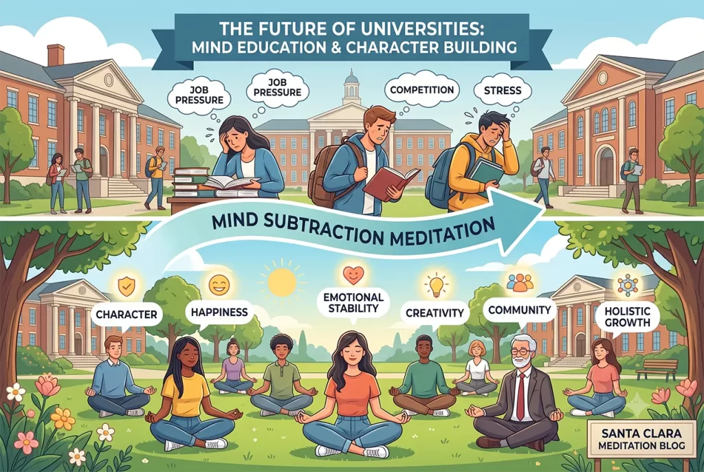 University professors participating in a meditation camp for healing and capacity building