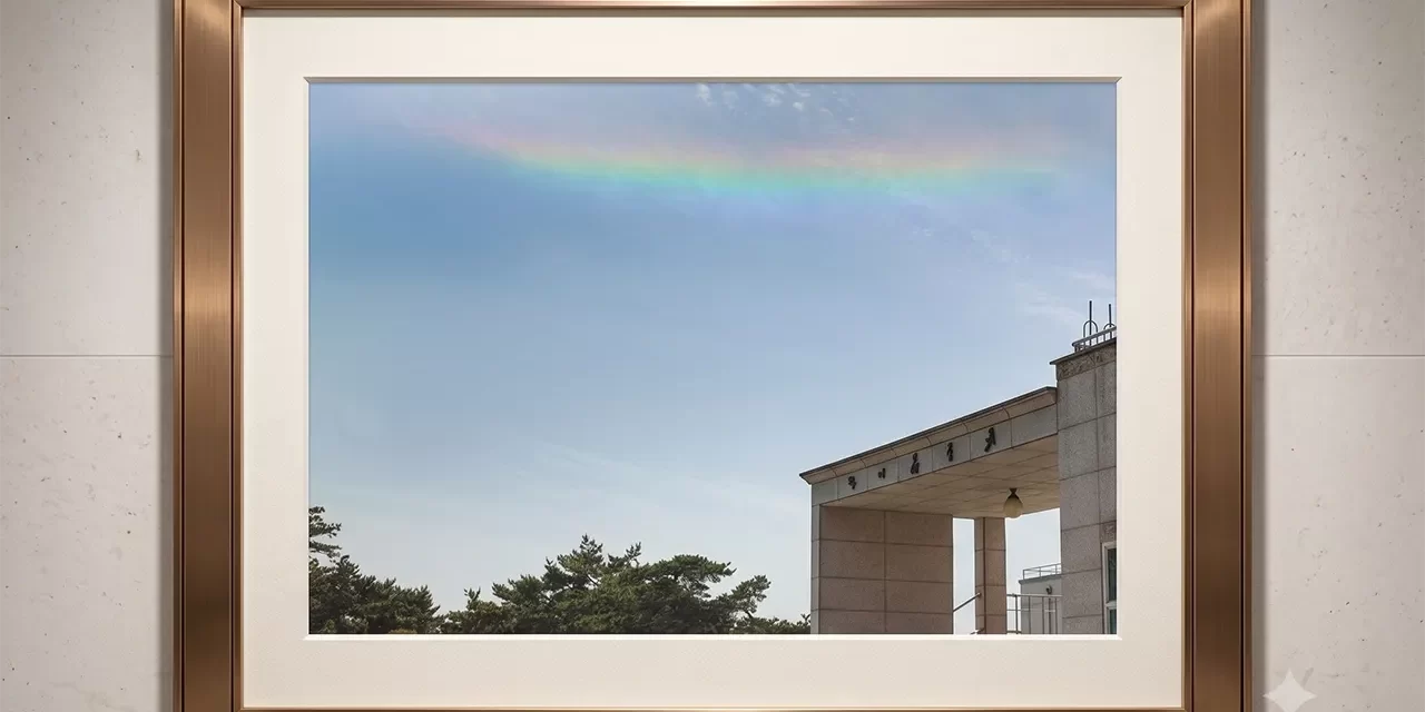 🌈 The Rainbow-Colored Cloud (Iridescent Cloud) That Visited the Ma-eum Su-ryun Main Center ✨ | Santa Clara Meditation