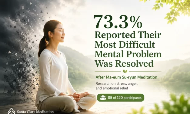🌿 73.3% REPORTED THEIR MOST DIFFICULT MENTAL PROBLEM WAS RESOLVED AFTER MA-EUM SU-RYUN MEDITATION | SANTA CLARA MEDITATION